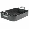 Greystone 12 qt. Speckled Grey Carbon Steel Turkey Roasting Pan Set with Rack by Gibson 1 Greystone 12 qt. Speckled Grey Carbon Steel Turkey Roasting Pan Set with Rack by Gibson -Cookware Sales Shop grey gibson roasting pans 985117992m 64 1000