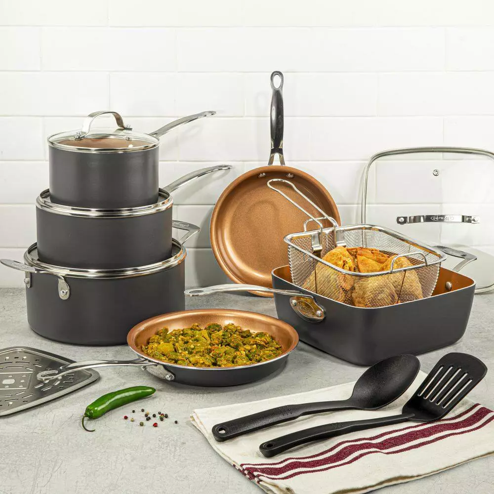 14-Piece Aluminum Ti-Ceramic Nonstick Cookware Set by Gotham Steel 10 14-Piece Aluminum Ti-Ceramic Nonstick Cookware Set by Gotham Steel - Image 8