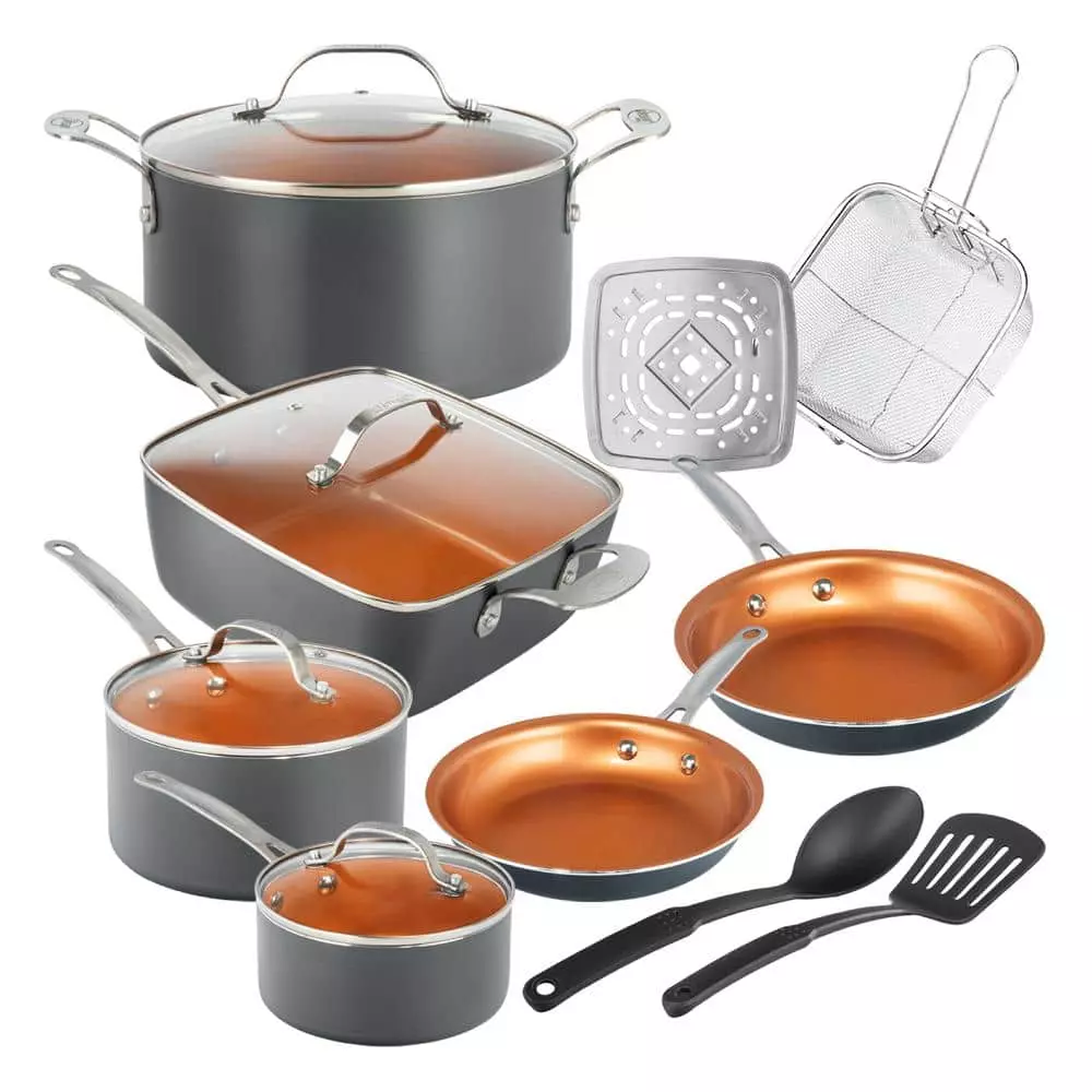 14-Piece Aluminum Ti-Ceramic Nonstick Cookware Set by Gotham Steel 3 14-Piece Aluminum Ti-Ceramic Nonstick Cookware Set by Gotham Steel