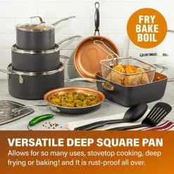 14-Piece Aluminum Ti-Ceramic Nonstick Cookware Set by Gotham Steel 15 14-Piece Aluminum Ti-Ceramic Nonstick Cookware Set by Gotham Steel -Cookware Sales Shop grey gotham steel pot pan sets 9577 fa 1000