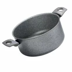 Greystone 5.5 qt. Round Cast Aluminum Nonstick Dutch Oven in Grey by Moneta