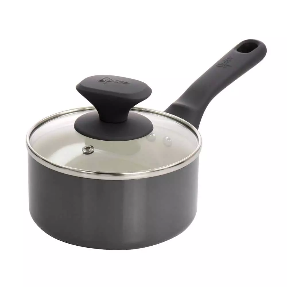 Savory Saffron 16-Piece Ceramic Nonstick Cookware Set in Grey by Spice BY TIA MOWRY 9 Savory Saffron 16-Piece Ceramic Nonstick Cookware Set in Grey by Spice BY TIA MOWRY - Image 7