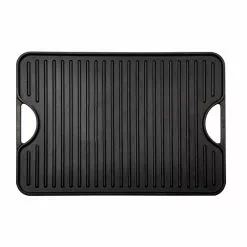 Large Rectangular Reversible Black Cast Iron Griddle/Skillet Solid 20 in. x 14 in. Seasoned by Victoria 11 Large Rectangular Reversible Black Cast Iron Griddle/Skillet Solid 20 in. x 14 in. Seasoned by Victoria -Cookware Sales Shop griddles gdl 196 4f 1000