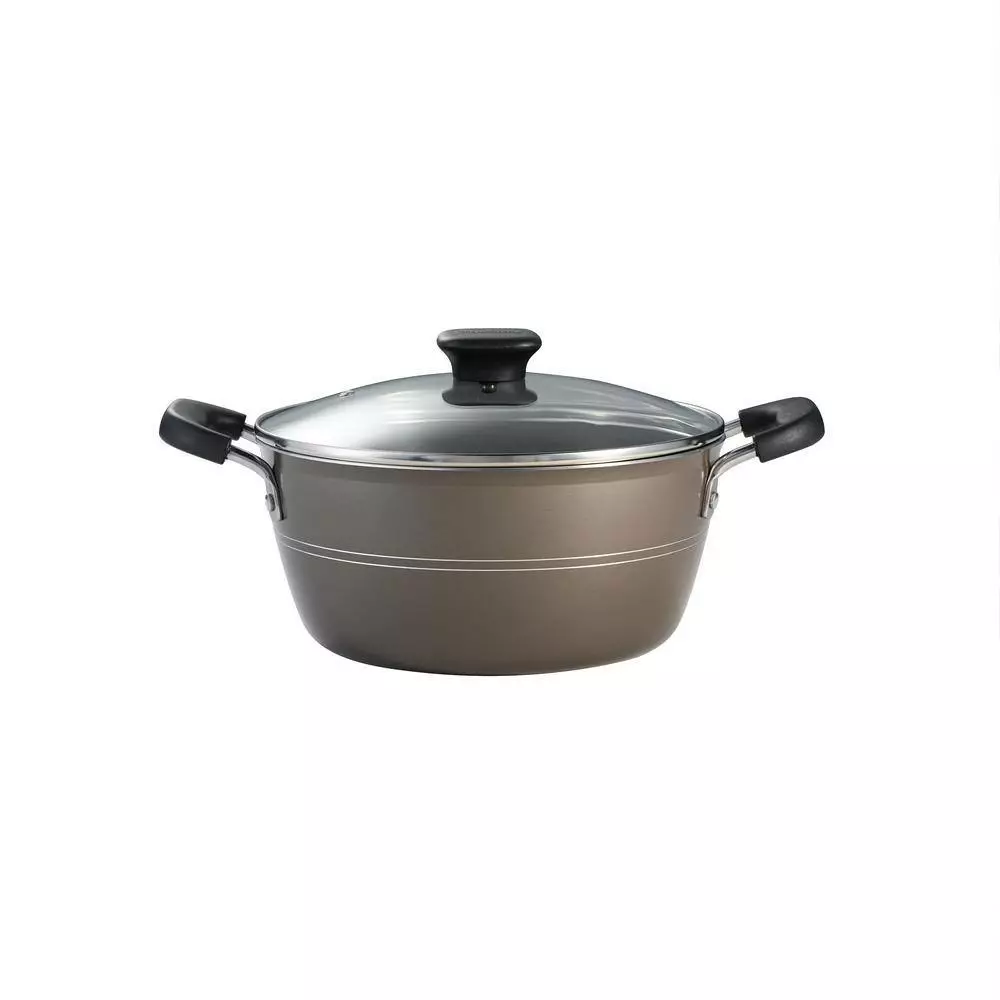 Sicilia 4.5 qt. Aluminum Nonstick Covered Dutch Oven in Hazelnut by Tramontina 4 Sicilia 4.5 qt. Aluminum Nonstick Covered Dutch Oven in Hazelnut by Tramontina - Image 2