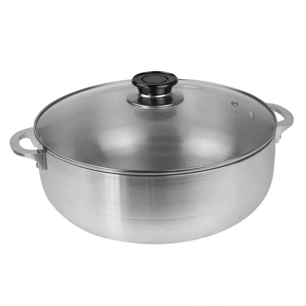 14.25 in. x 12.25 in. Aluminum Caldero with Glass Lid by Home Basics 5 14.25 in. x 12.25 in. Aluminum Caldero with Glass Lid by Home Basics - Image 3