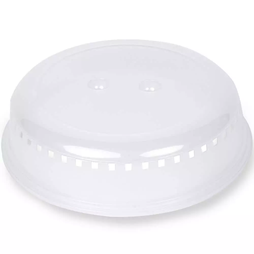 HCMPCS10CL 10 in. Plastic Microwave Plate COver Lid by HomeCraft 3 HCMPCS10CL 10 in. Plastic Microwave Plate COver Lid by HomeCraft