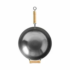 Joyce Chen 14 in. Silver Carbon Steel Non-Stick Round Bottom Wok by Honey-Can-Do
