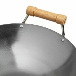 Joyce Chen 14 in. Silver Carbon Steel Non-Stick Round Bottom Wok by Honey-Can-Do -Cookware Sales Shop honey can do woks stir fry pans j20 1140 c3 1000