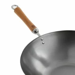 Joyce Chen 14 in. Silver Carbon Steel Wok with Easy-Grab Birchwood Handle by Honey-Can-Do 11 Joyce Chen 14 in. Silver Carbon Steel Wok with Easy-Grab Birchwood Handle by Honey-Can-Do -Cookware Sales Shop honey can do woks stir fry pans j21 9978 c3 1000