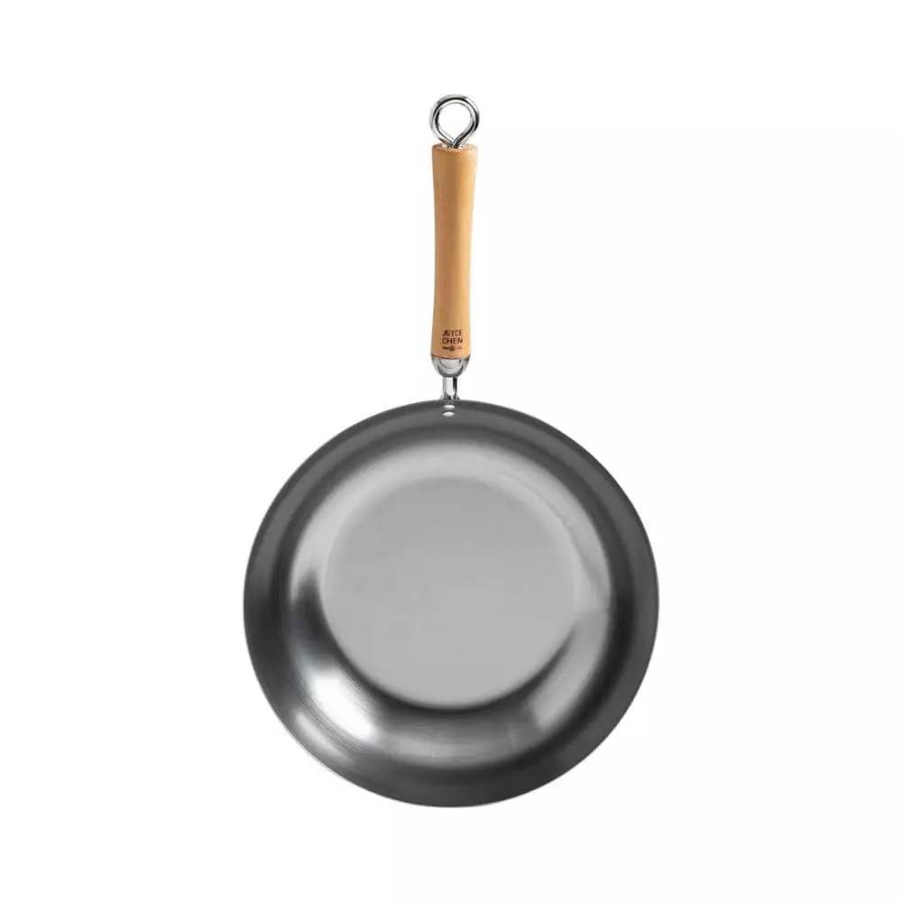Joyce Chen 12 in. Silver Carbon Steel Stir-Fry Pan with Birchwood Handle by Honey-Can-Do 3 Joyce Chen 12 in. Silver Carbon Steel Stir-Fry Pan with Birchwood Handle by Honey-Can-Do
