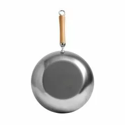 Joyce Chen 12 in. Silver Carbon Steel Stir-Fry Pan with Birchwood Handle by Honey-Can-Do 13 Joyce Chen 12 in. Silver Carbon Steel Stir-Fry Pan with Birchwood Handle by Honey-Can-Do -Cookware Sales Shop honey can do woks stir fry pans j21 9979 c3 1000