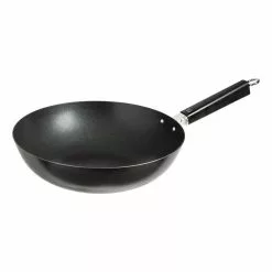 Joyce Chen Professional Series 12 in. Black Carbon Steel Excalibur Nonstick Stir Fry Pan with Phenolic Handle by Honey-Can-Do