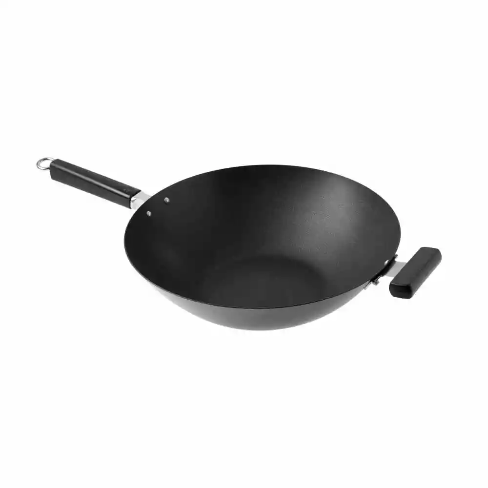 Joyce Chen Professional Series 14 in. Black Carbon Steel Excalibur Wok with Phenolic Handles by Honey-Can-Do 3 Joyce Chen Professional Series 14 in. Black Carbon Steel Excalibur Wok with Phenolic Handles by Honey-Can-Do