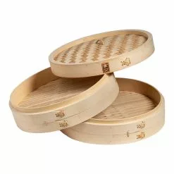 Joyce Chen 12 in. Natural Bamboo 3-Tier Steamer Baskets by Honey-Can-Do 8 Joyce Chen 12 in. Natural Bamboo 3-Tier Steamer Baskets by Honey-Can-Do -Cookware Sales Shop honey can do woks stir fry pans j26 0012 4f 1000