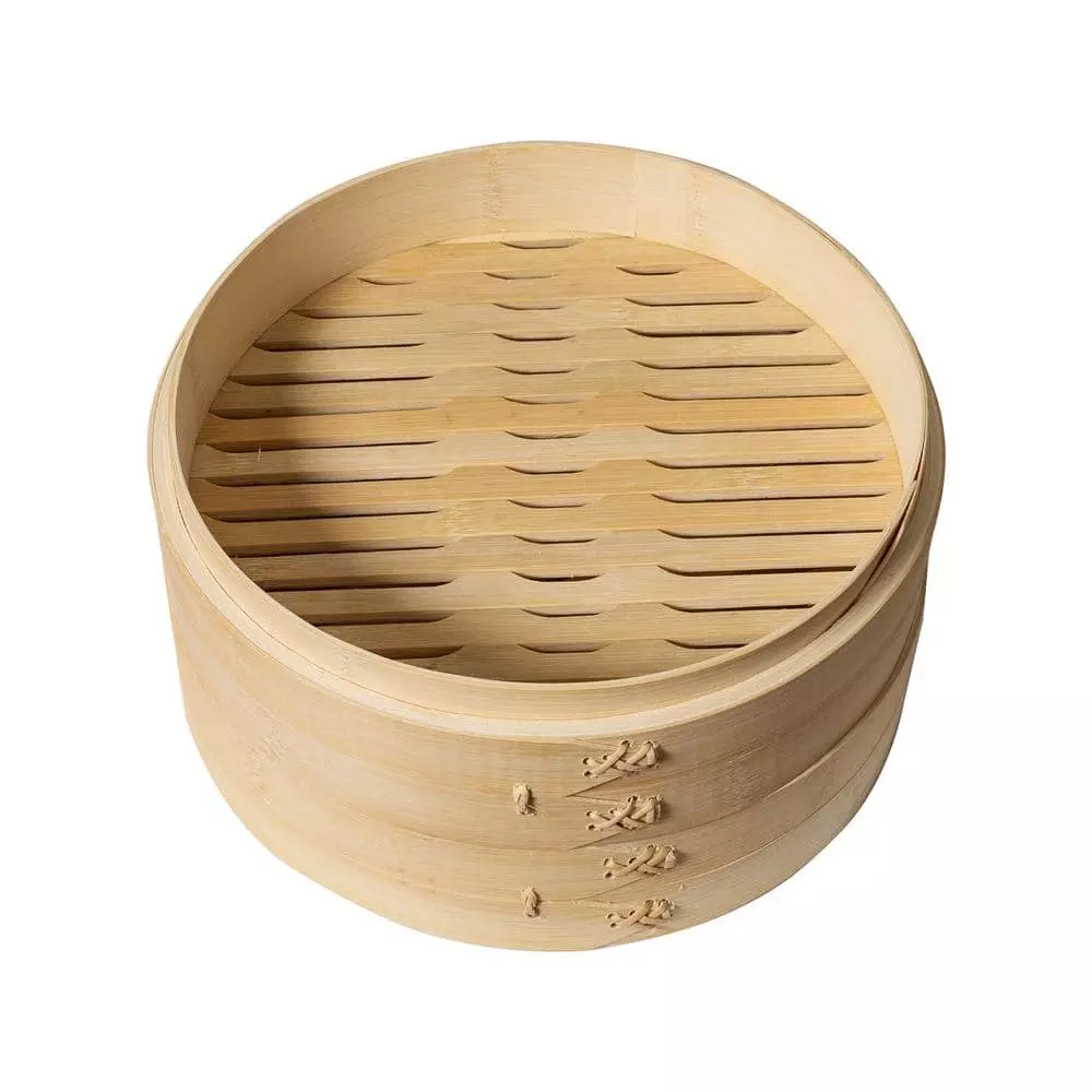 Joyce Chen 10 in. Natural Bamboo 3-Tier Steamer Baskets by Honey-Can-Do 5 Joyce Chen 10 in. Natural Bamboo 3-Tier Steamer Baskets by Honey-Can-Do - Image 3