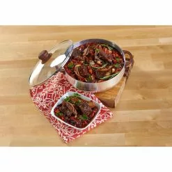 6.9 qt. Round Silver Aluminum Dutch Oven Caldero with Glass Lid and Wood-Look Handles by IMUSA 10 6.9 qt. Round Silver Aluminum Dutch Oven Caldero with Glass Lid and Wood-Look Handles by IMUSA -Cookware Sales Shop imusa braisers chi 80695 1f 1000