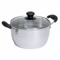 2-Piece 8 qt. Silver Aluminum Stock Pot with Lid by IMUSA
