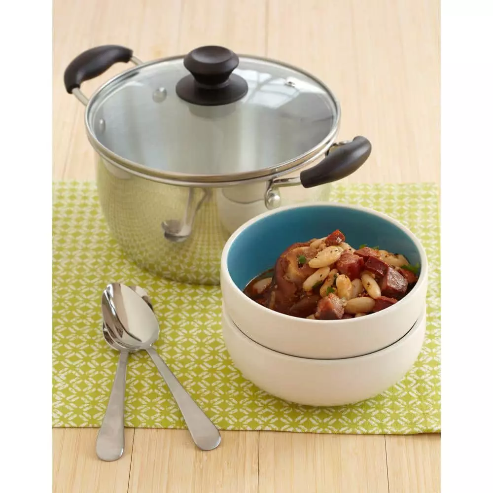 2-Piece 8 qt. Silver Aluminum Stock Pot with Lid by IMUSA 4 2-Piece 8 qt. Silver Aluminum Stock Pot with Lid by IMUSA - Image 2