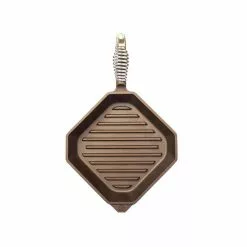 Cast Iron Collection 11.6 in. Cast Iron Grill Pan in Iron Patina by FINEX