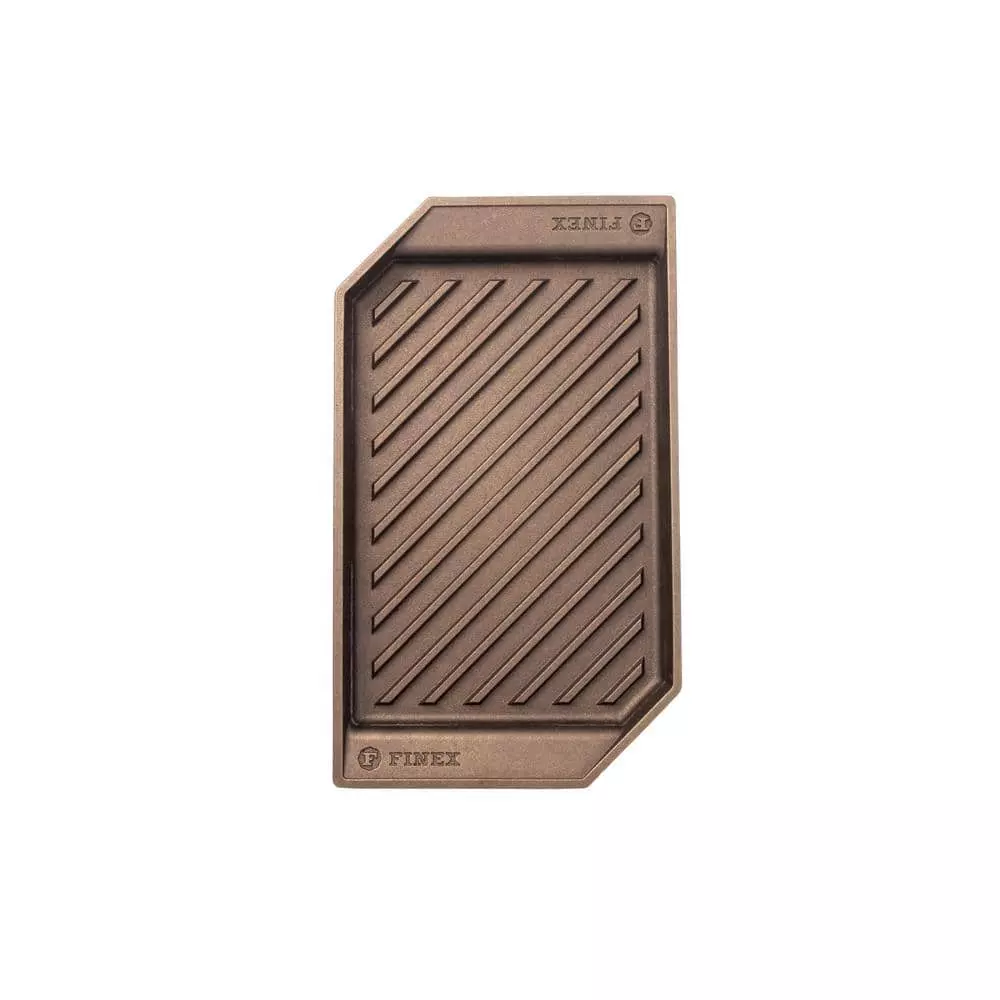 Cast Iron Collection 15 in. Cast Iron Grill Pan in Iron Patina by FINEX 3 Cast Iron Collection 15 in. Cast Iron Grill Pan in Iron Patina by FINEX