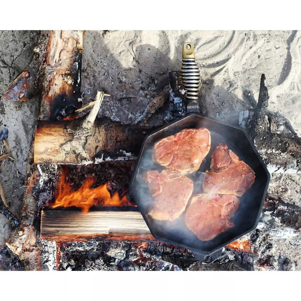 Cast Iron Collection 12 in. Cast Iron Skillet in Iron Patina with Lid by FINEX 6 Cast Iron Collection 12 in. Cast Iron Skillet in Iron Patina with Lid by FINEX - Image 6