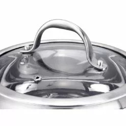 4.5 qt. 9.5 in. Silver Tri-Ply Stainless Steel, Professional Grade, Stainless Cookware, Fry Pan with Lid by J&V TEXTILES 10 4.5 qt. 9.5 in. Silver Tri-Ply Stainless Steel, Professional Grade, Stainless Cookware, Fry Pan with Lid by J&V TEXTILES -Cookware Sales Shop j v textiles saute pans 8954 1f 1000