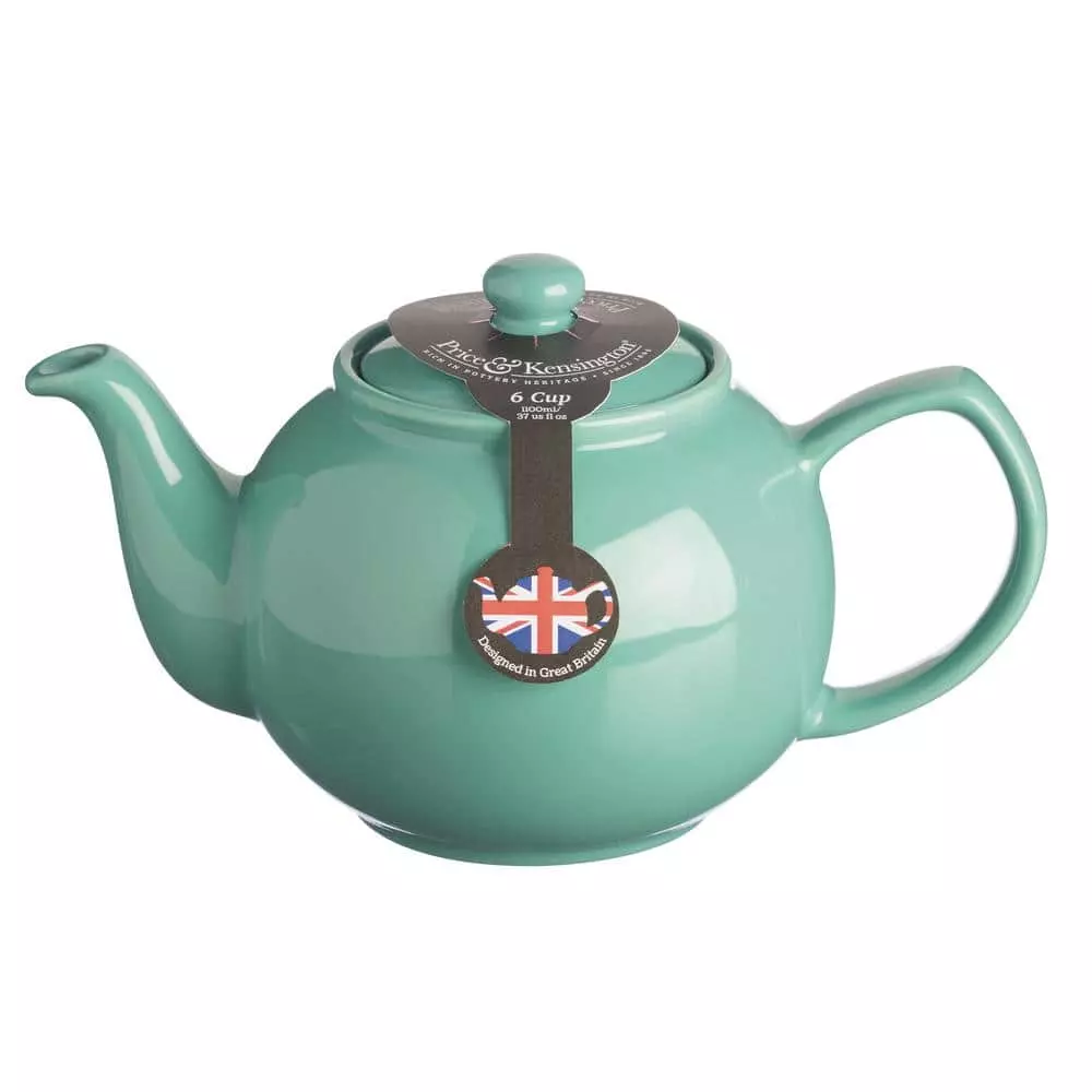 6-cup Jade Green Stoneware Teapot by PRICE & KENSINGTON 3 6-cup Jade Green Stoneware Teapot by PRICE & KENSINGTON