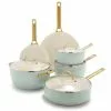 Reserve 10-Piece Hard Anodized Aluminum Ceramic Nonstick Cookware Pots and Pans Set in Julep by GreenPan -Cookware Sales Shop julep greenpan pot pan sets cc005356 001 64 1000