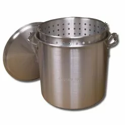 80 qt. Aluminum Stock Pot in Silver with Lid by King Kooker