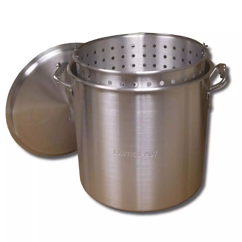 80 qt. Aluminum Stock Pot in Silver with Lid by King Kooker 3 80 qt. Aluminum Stock Pot in Silver with Lid by King Kooker