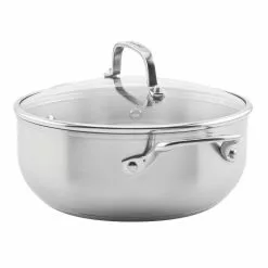 Casserole with Lid, 4-Quart, Brushed Stainless Steel by KitchenAid -Cookware Sales Shop kitchenaid braisers 71011 66 1000