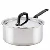 5-Ply Clad Stainless Steel 3 qt. Stainless Steel Saucepan Silver with Lid by KitchenAid -Cookware Sales Shop kitchenaid sauce pans 30050 64 1000