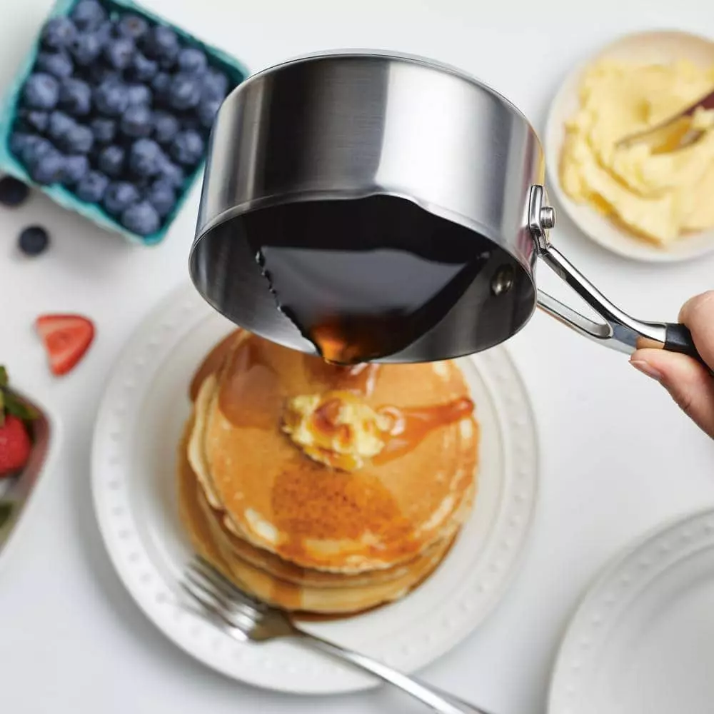 Stainless Steel, 1 qt., Stainless Steel, Sauce Pan, Silver with Pour Spout by KitchenAid 13 Stainless Steel, 1 qt., Stainless Steel, Sauce Pan, Silver with Pour Spout by KitchenAid - Image 11