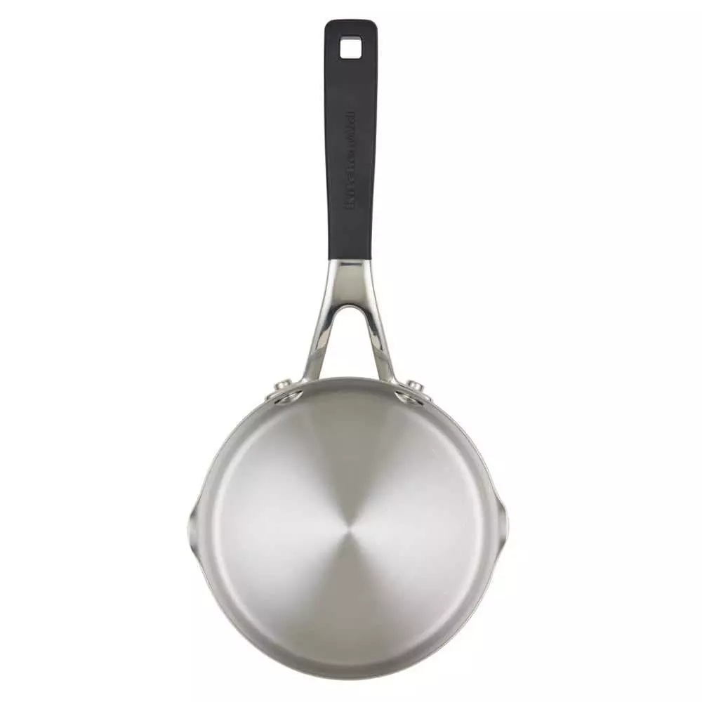 Stainless Steel, 1 qt., Stainless Steel, Sauce Pan, Silver with Pour Spout by KitchenAid 4 Stainless Steel, 1 qt., Stainless Steel, Sauce Pan, Silver with Pour Spout by KitchenAid - Image 2