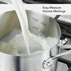 Stainless Steel 2 qt. Stainless Steel Nonstick Saucepan in Silver with Lid by KitchenAid 16 Stainless Steel 2 qt. Stainless Steel Nonstick Saucepan in Silver with Lid by KitchenAid -Cookware Sales Shop kitchenaid sauce pans 71020 4f 1000