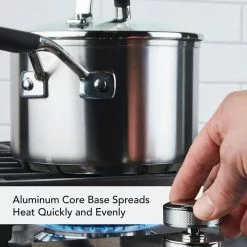 Stainless Steel 2 qt. Stainless Steel Nonstick Saucepan in Silver with Lid by KitchenAid 19 Stainless Steel 2 qt. Stainless Steel Nonstick Saucepan in Silver with Lid by KitchenAid -Cookware Sales Shop kitchenaid sauce pans 71020 fa 1000