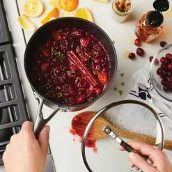 3 qt. Black Hard-Anodized Induction Hard Anodized Aluminum, Nonstick, Sauce Pan with Lid by KitchenAid -Cookware Sales Shop kitchenaid sauce pans 80206 1f 1000