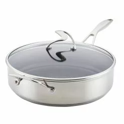5 qt. Silver Stainless Steel Saute Pan with Lid by KitchenAid