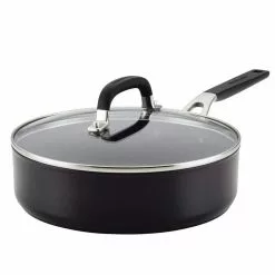 Hard Anodized Nonstick 3 qt. Hard Anodized Aluminum Nonstick Saute Pan with Lid by KitchenAid