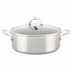 7.5 qt. Silver Stainless Steel Stock Pot with Lid by KitchenAid
