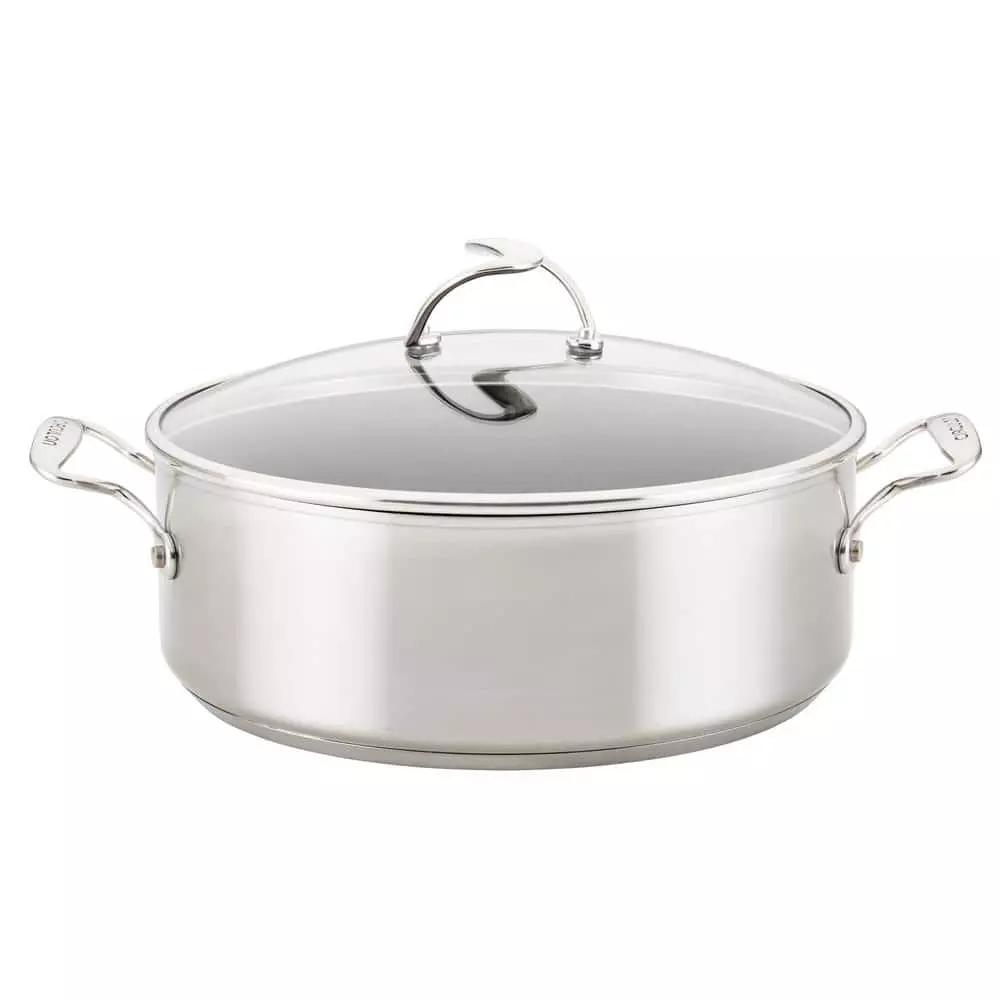 7.5 qt. Silver Stainless Steel Stock Pot with Lid by KitchenAid 3 7.5 qt. Silver Stainless Steel Stock Pot with Lid by KitchenAid