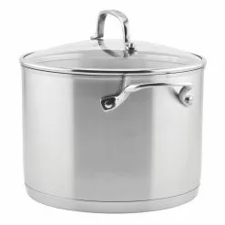 8 qt. Brushed Stainless Steel Stock Pot with Lid by KitchenAid -Cookware Sales Shop kitchenaid stock pots 71003 66 1000