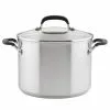 Stainless Steel, 8 qt. Stainless Steel Stock Pot in Silver with Lid by KitchenAid