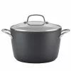 8-Quart, Matte Black Hard-Anodized Induction Nonstick Stockpot with Lid by KitchenAid