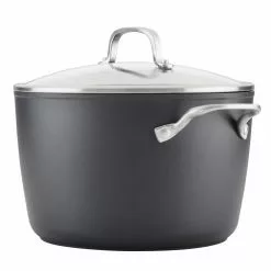 8-Quart, Matte Black Hard-Anodized Induction Nonstick Stockpot with Lid by KitchenAid 14 8-Quart, Matte Black Hard-Anodized Induction Nonstick Stockpot with Lid by KitchenAid -Cookware Sales Shop kitchenaid stock pots 80128 66 1000