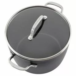 8-Quart, Matte Black Hard-Anodized Induction Nonstick Stockpot with Lid by KitchenAid 20 8-Quart, Matte Black Hard-Anodized Induction Nonstick Stockpot with Lid by KitchenAid -Cookware Sales Shop kitchenaid stock pots 80128 76 1000