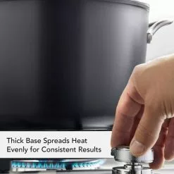 8-Quart, Matte Black Hard-Anodized Induction Nonstick Stockpot with Lid by KitchenAid 19 8-Quart, Matte Black Hard-Anodized Induction Nonstick Stockpot with Lid by KitchenAid -Cookware Sales Shop kitchenaid stock pots 80128 fa 1000