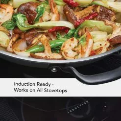 5-Ply Clad 15 in. Polished Stainless Steel Wok by KitchenAid -Cookware Sales Shop kitchenaid woks stir fry pans 30008 44 1000