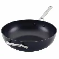 Hard-Anodized Induction Nonstick 12.25 in. Black Hard Anodized Nonstick Stir Fry by KitchenAid