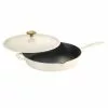Gourmet 12 in. Enameled Cast Iron Skillet in Latte with Lid by Tramontina 2 Gourmet 12 in. Enameled Cast Iron Skillet in Latte with Lid by Tramontina -Cookware Sales Shop latte tramontina skillets 80131 082ds 64 1000